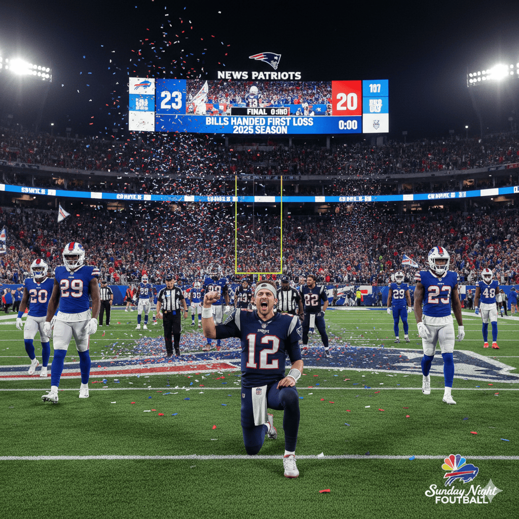 Patriots Hand Bills First Loss of Season 23-20 on Sunday Night Football
