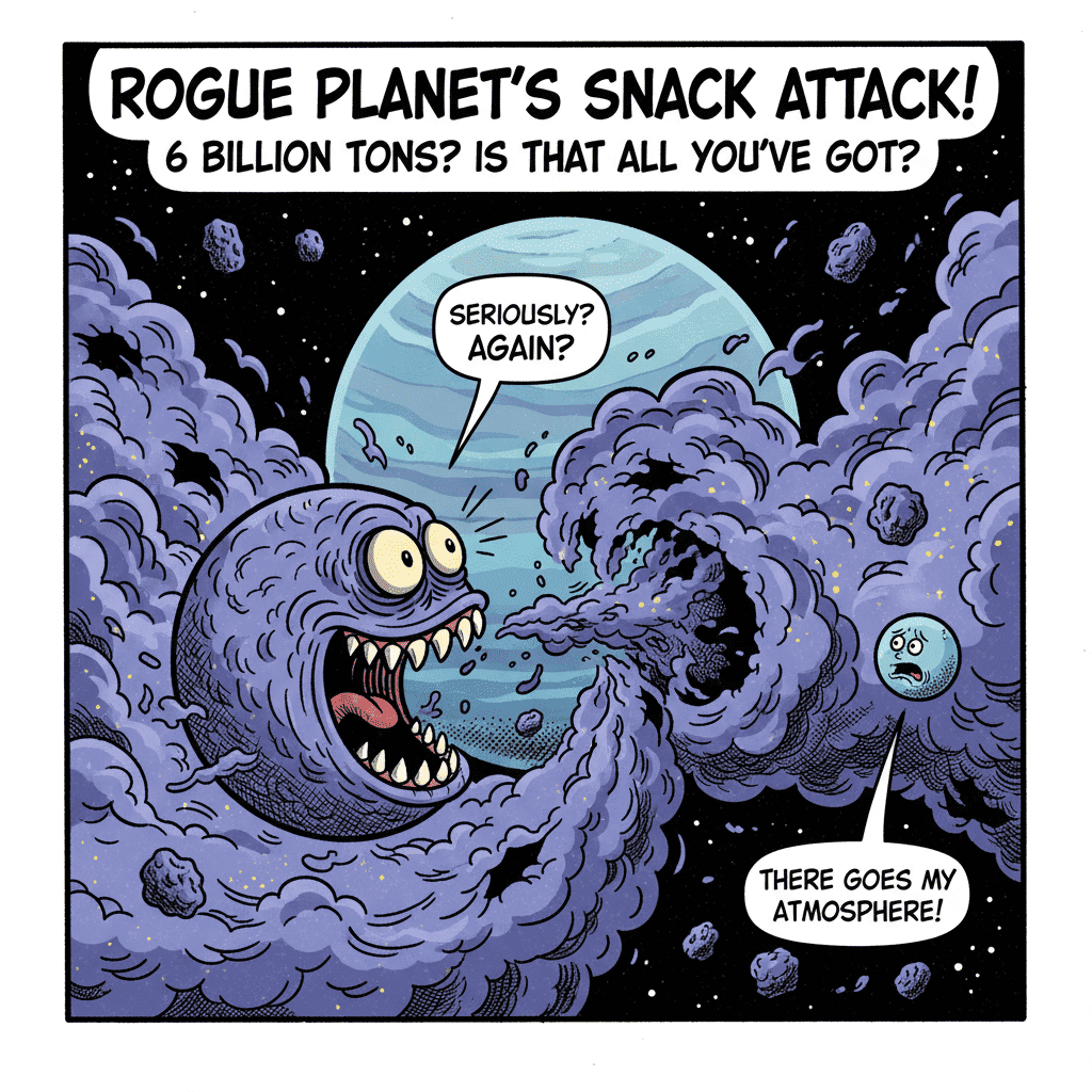 Rogue Planet Gobbling 6 Billion Tons of Gas and Dust